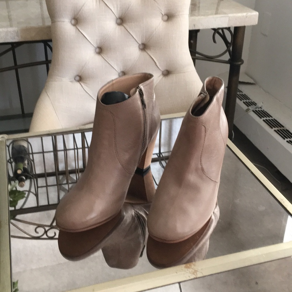 Leather booties
